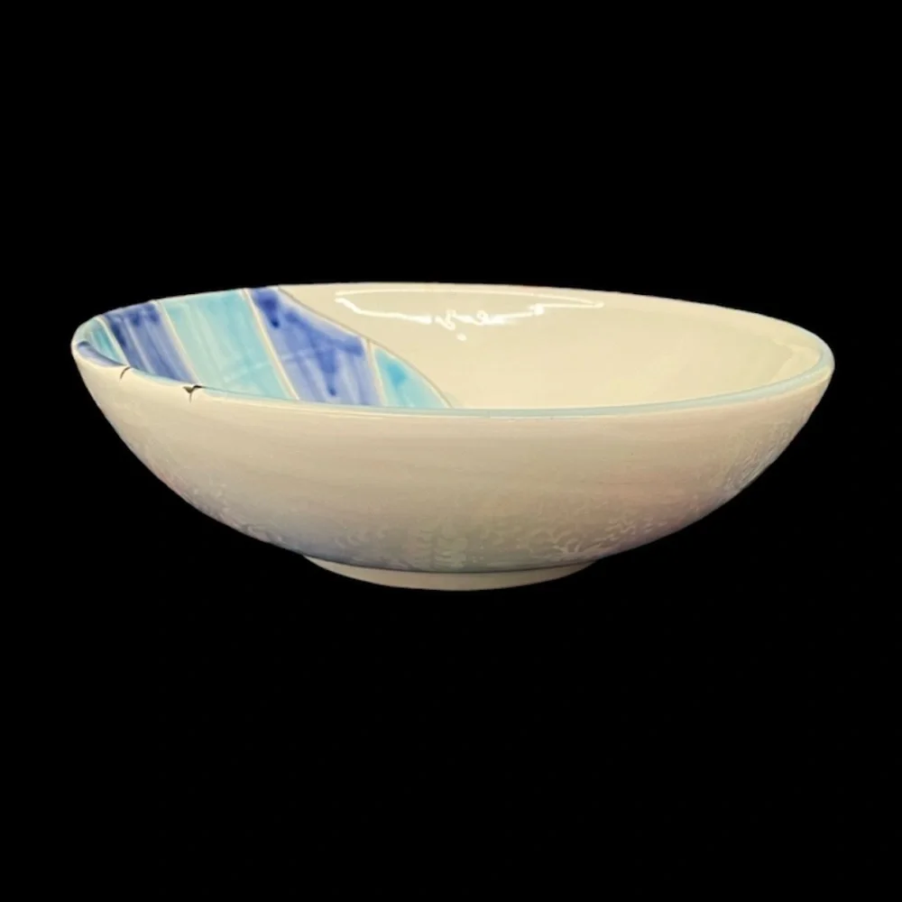La Musa Italian Pottery Hand painted Sun and Moon celestial Pasta bowl